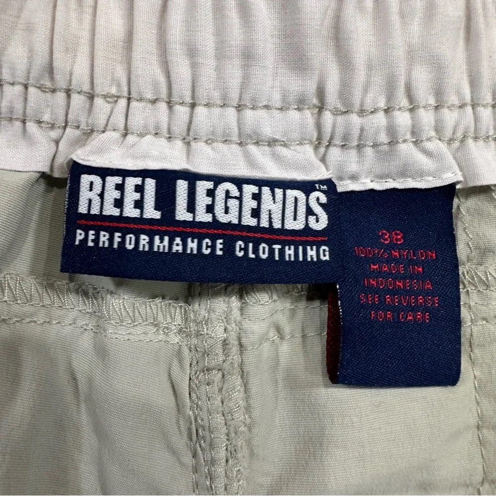 Reel Legends Tan Fishing Shorts Mens 38 Elastic Waist Performance Boat Shorts - Picture 4 of 6